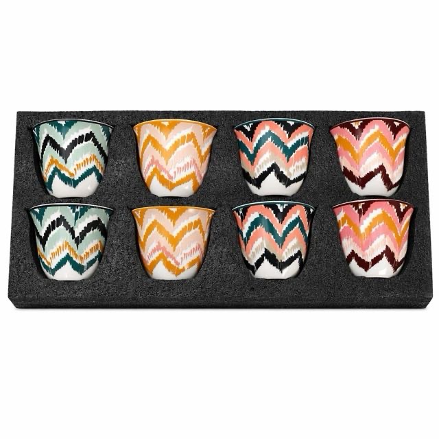 Boho Wave keraminis arbatos puodelis 8 vnt. dovanų rinkinys arbatai espreso