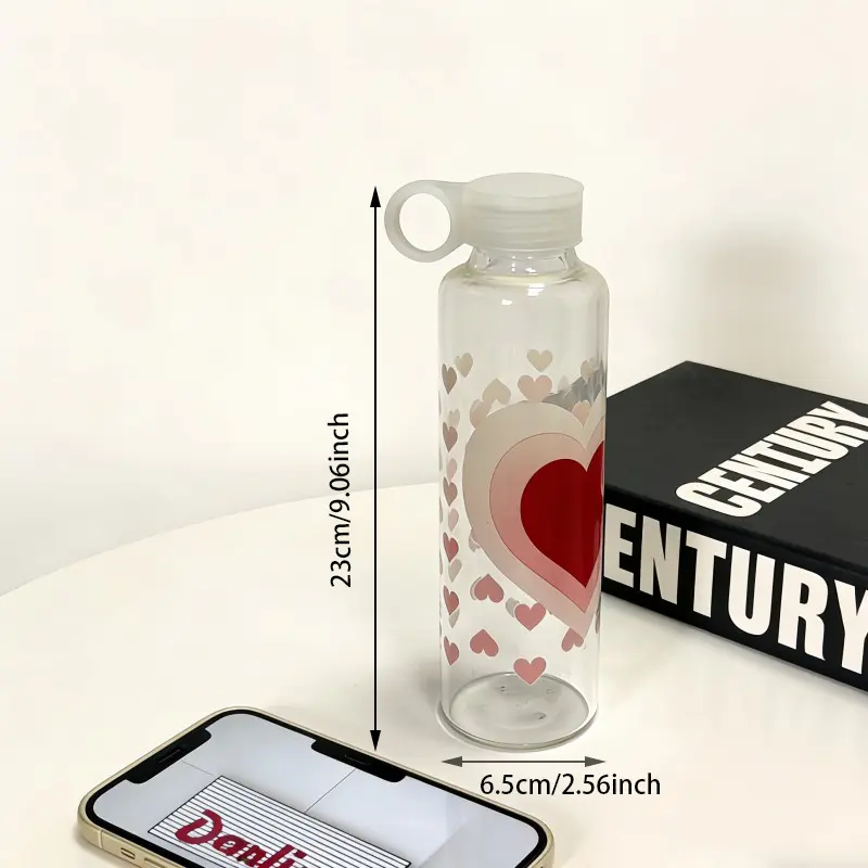 Heat Activated Cherry Blossom Glass Water Bottle