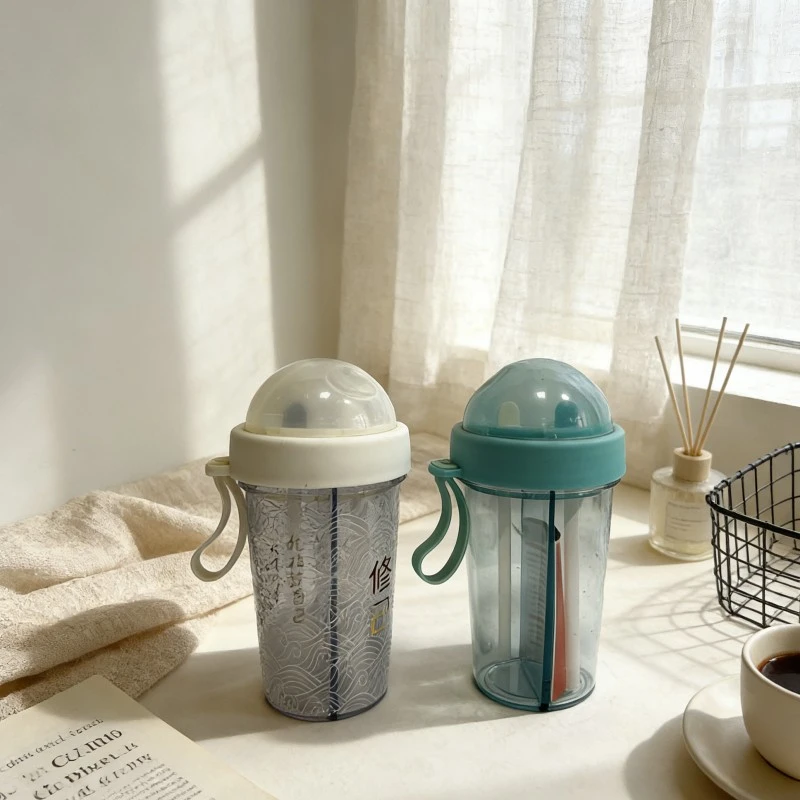 Single Layer Separated Double Drinking Plastic Cup