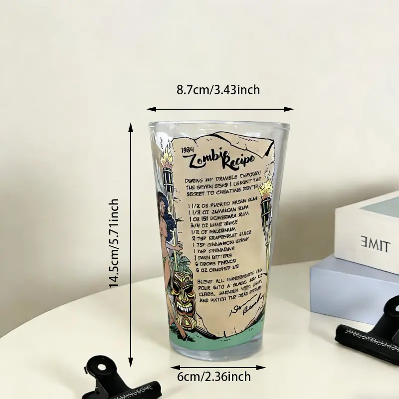 Vintažiniai Zombie Comic Print Pint akiniai